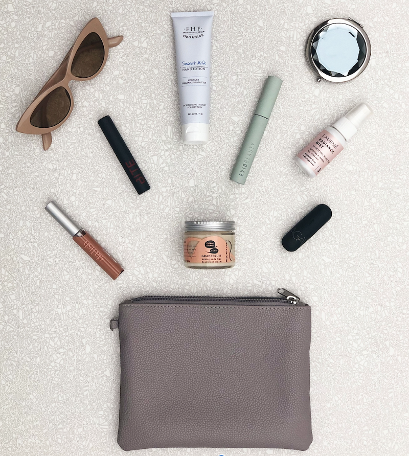 clean makeup bag